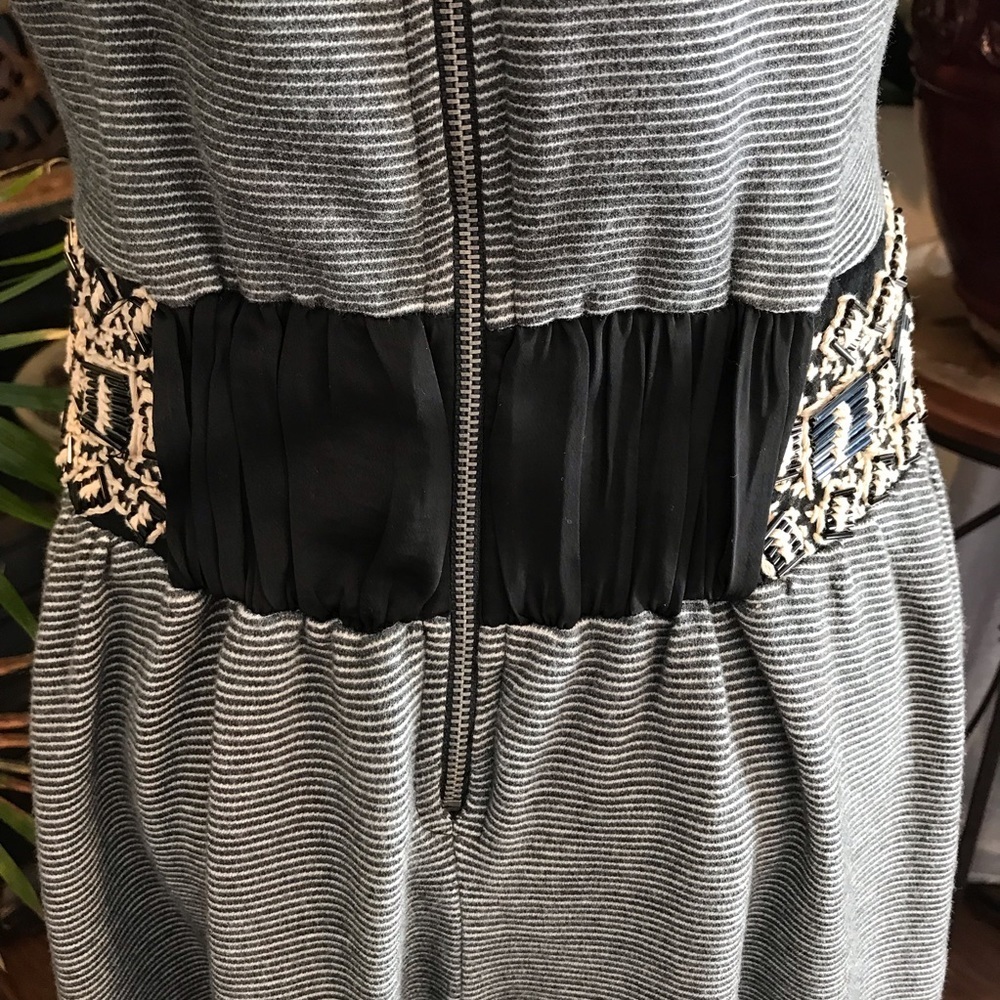Anthropologie beaded embroidered stripe tank dress - Picture 6 of 7
